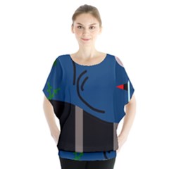 Abstract Night Landscape Blouse