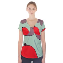 Nature Short Sleeve Front Detail Top by Valentinaart