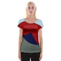 Decorative design Women s Cap Sleeve Top View1