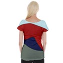 Decorative design Women s Cap Sleeve Top View2