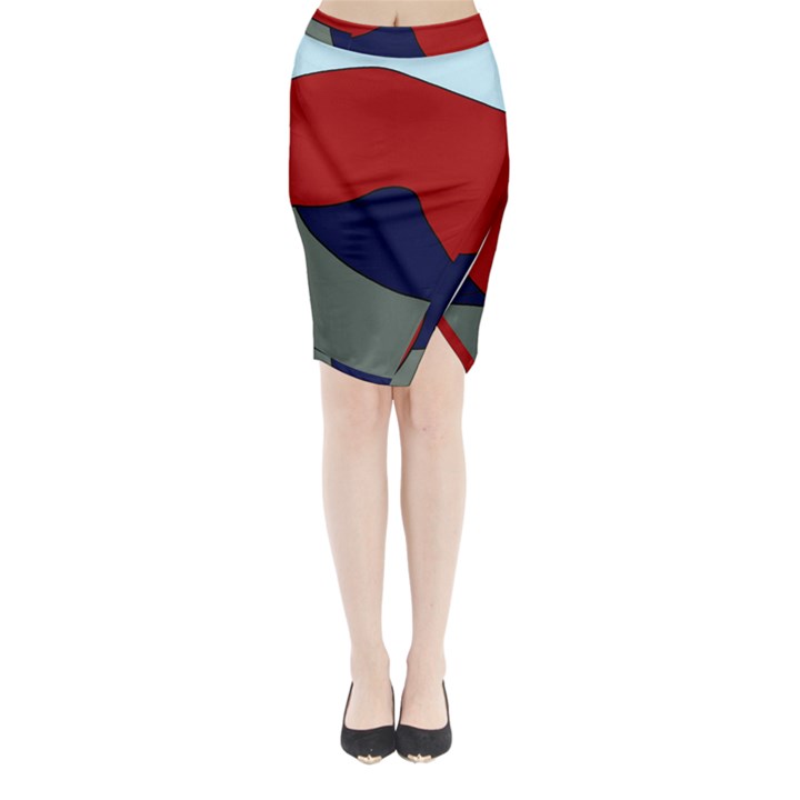 Decorative design Midi Wrap Pencil Skirt