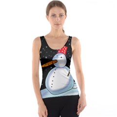 Lonely Snowman Tank Top by Valentinaart