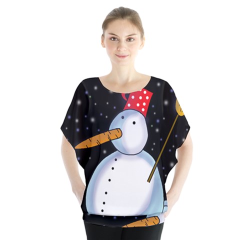 Lonely Snowman Blouse by Valentinaart