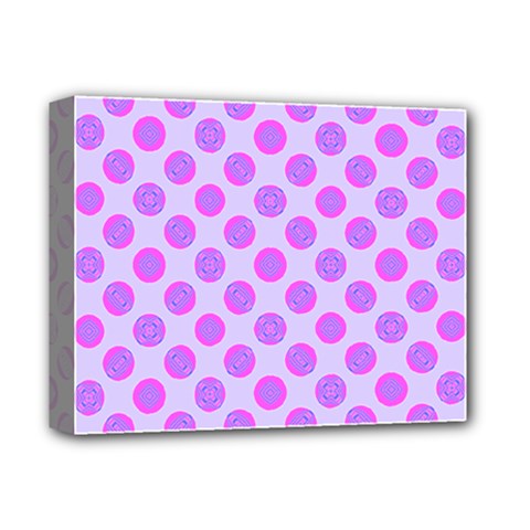 Pastel Pink Mod Circles Deluxe Canvas 14  x 11 