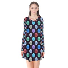 Death Star Polka Dots In Multicolour Flare Dress