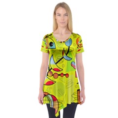 Happy Day - Yellow Short Sleeve Tunic 