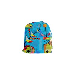 Happy Day - Blue Drawstring Pouches (xs) 