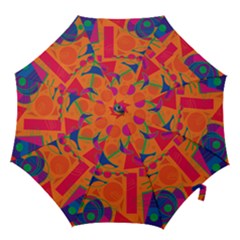 Happy Day - Orange Hook Handle Umbrellas (medium) by Valentinaart