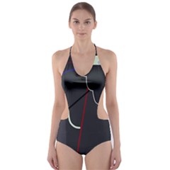 Plug In Cut-out One Piece Swimsuit