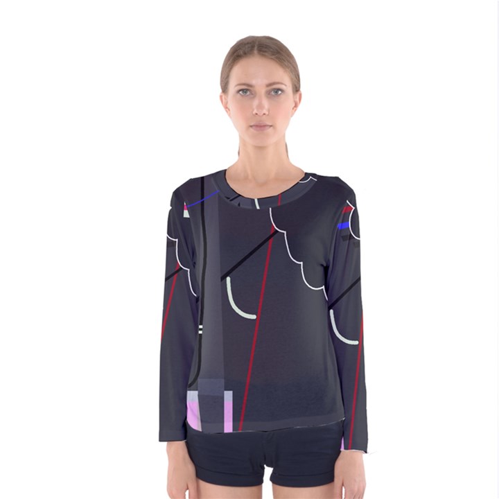 Plug in Women s Long Sleeve Tee