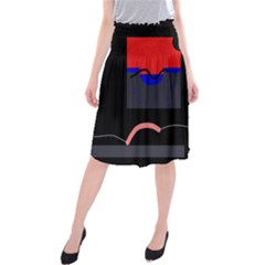 Geometrical Abstraction Midi Beach Skirt