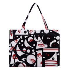 Happy Life - Red Medium Tote Bag