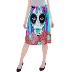 Hippy Chick Sugar Skull Midi Beach Skirt by burpdesignsA