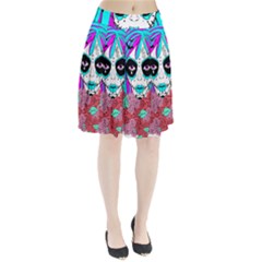 Hippy Chick Sugar Skull Pleated Skirt