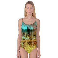 Autumn Landscape Impressionistic Design Camisole Leotard 