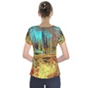 Autumn Landscape Impressionistic Design Short Sleeve Front Detail Top View2