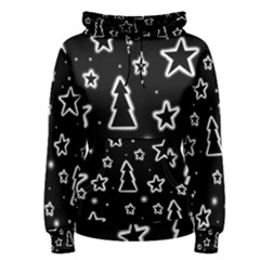 Black And White Xmas Women s Pullover Hoodie by Valentinaart