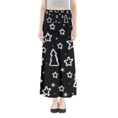 Black And White Xmas Maxi Skirts by Valentinaart