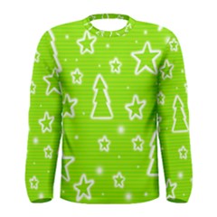 Green Christmas Men s Long Sleeve Tee by Valentinaart