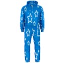 Blue decorative Xmas design Hooded Jumpsuit (Men)  View1