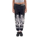 Nativity Scene Birth Of Jesus With Virgin Mary And Angels Black And White Litograph Women s Jogger Sweatpants View1