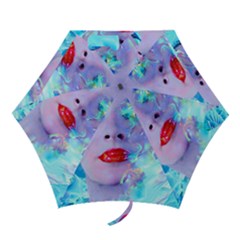 Swimming Into The Blue Mini Folding Umbrellas by icarusismartdesigns