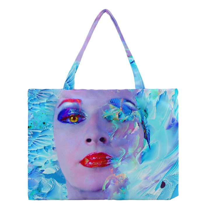 Swimming Into The Blue Medium Tote Bag