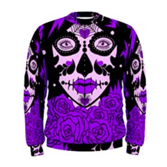 Sugar Skull Purple Roses Men s Sweatshirt