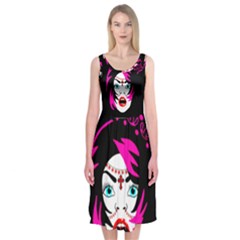 Vampire Gypsy Princess Midi Sleeveless Dress