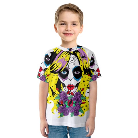 Gothic Sugar Skull Kids  Sport Mesh Tee by burpdesignsA