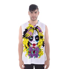 Gothic Sugar Skull Men s Basketball Tank Top by burpdesignsA