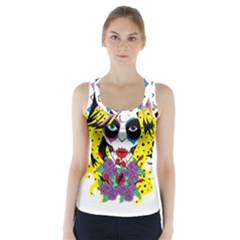 Gothic Sugar Skull Racer Back Sports Top