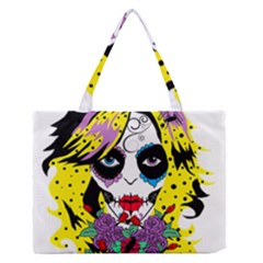 Gothic Sugar Skull Medium Zipper Tote Bag