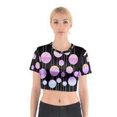 Pink Elegance  Cotton Crop Top by Valentinaart