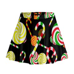 Xmas Candies  Mini Flare Skirt by Valentinaart