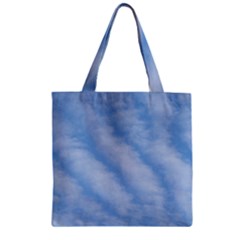 Wavy Clouds Zipper Grocery Tote Bag