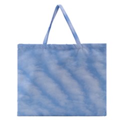 Wavy Clouds Zipper Large Tote Bag