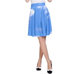 Clouds And Blue Sky A-line Skirt by picsaspassion