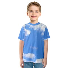 Clouds And Blue Sky Kids  Sport Mesh Tee