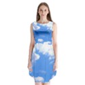 Clouds and blue sky Sleeveless Chiffon Dress   View1