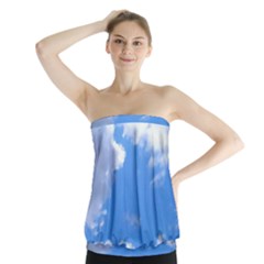 Clouds And Blue Sky Strapless Top