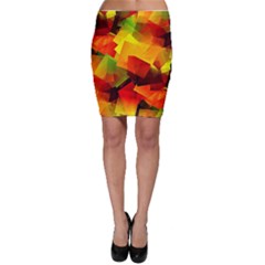 Indian Summer Cubes Bodycon Skirt