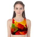 Indian Summer Cubes Tank Bikini Top View1