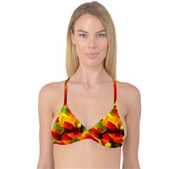 Indian Summer Cubes Reversible Tri Bikini Top by designworld65