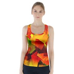 Indian Summer Cubes Racer Back Sports Top