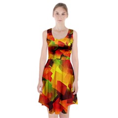 Indian Summer Cubes Racerback Midi Dress by designworld65