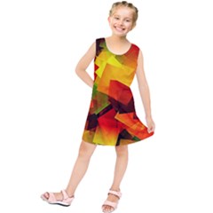 Indian Summer Cubes Kids  Tunic Dress