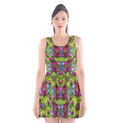 Freedom In Colors And Floral Scoop Neck Skater Dress by pepitasart