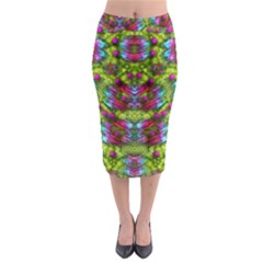 Freedom In Colors And Floral Midi Pencil Skirt by pepitasart