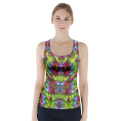 Freedom In Colors And Floral Racer Back Sports Top